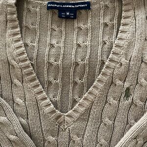 Ralph Lauren Sport Beige V-Neck Sweater